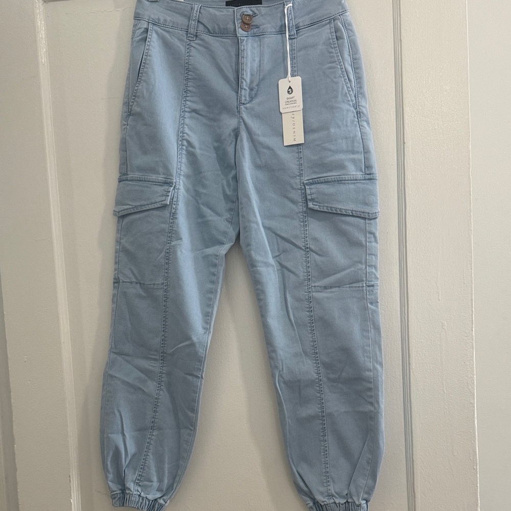 Sanctuary Sky Blue Ankle Cargo Jeans